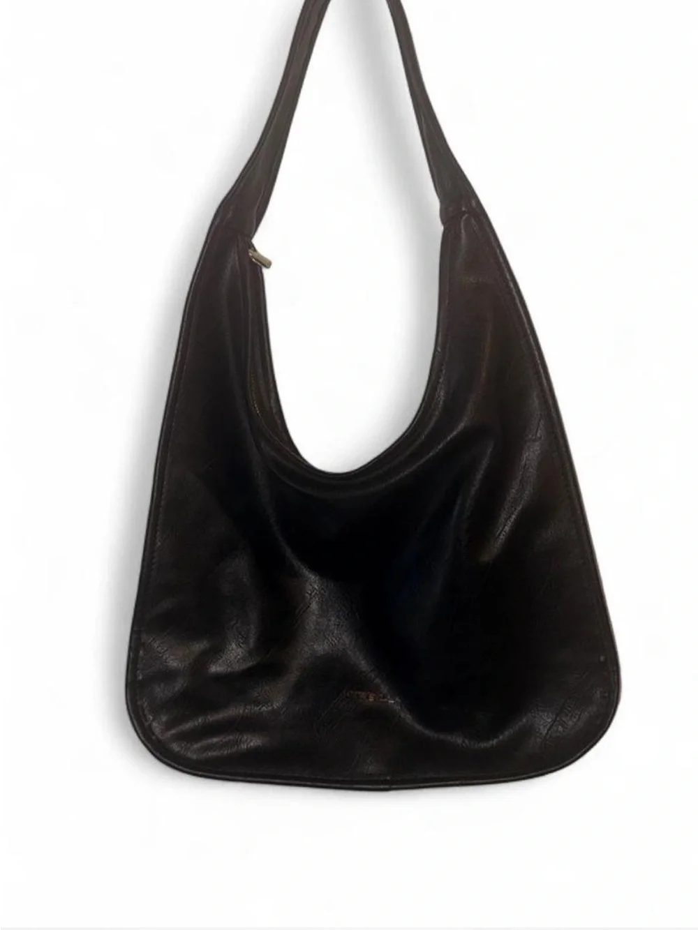 Classic Black Leather Shoulder Bag